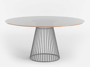 CARLINO - Round glass dining table - Table by Casa