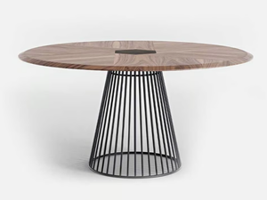 CARLINO - Round wooden dining table - Table by Casa