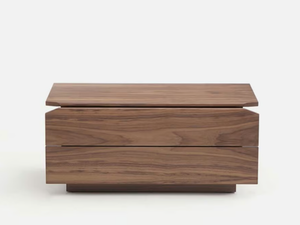 ISMARA - Rectangular wooden bedside table with drawers - Side table by Casa