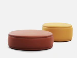 MARTANA - Upholstered round pouf - Pouf by Casa