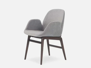 SOTTERA - Upholstered wooden restaurant chair with armrests - Chair by Casa