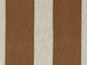 AGAVE - Striped embroidered linen and cotton fabric - Accessories by CASAMANCE