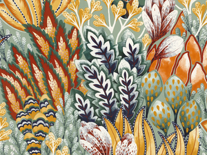 AVICENNIA - Washable wallpaper with floral pattern - Wallpaper by CASAMANCE