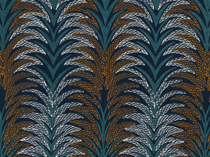 BELLE ETOILE - Embroidered satin fabric with graphic pattern - Accessories by CASAMANCE