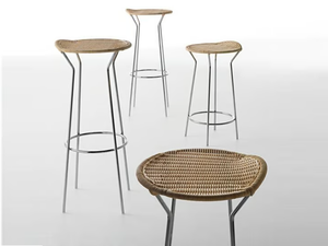 BAR - High woven wicker stool - Stool by Casamania & Horm