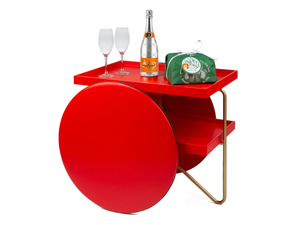 CHARIOT LIMITED EDITION - Wooden drinks trolley - Side table by Casamania & Horm