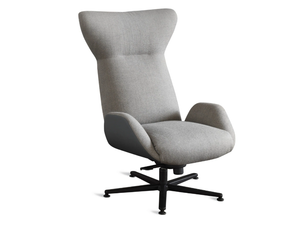SOHO GIREVOLE - High-back fabric armchair with armrests - Armchair by Casamania & Horm
