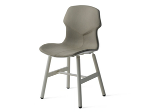 STEREO METAL IMBOTTITA FRONTALMENTE - Upholstered fabric chair with removable cover - Chair by Casamania & Horm