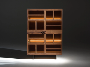 TORII - Wooden display cabinet with integrated lighting - Cabinet by Casamania & Horm