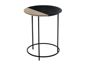 TWIST - Coffee table with MDF and bas-relief top and metal base - Coffee table by Casamilano