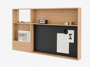 ARCA LARGE - Magnetic oak dry erase board - Cabinet by Case