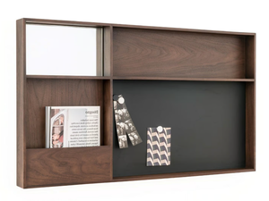 ARCA LARGE - Magnetic walnut dry erase board - Cabinet by Case