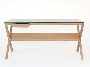 COVET - Rectangular oak writing desk with drawers - Desk by Case