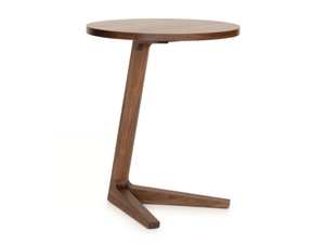 CROSS - Round walnut side table - Coffee table by Case