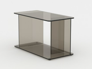 LUCENT - Rectangular tempered glass coffee table - Coffee table by Case