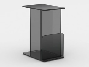 LUCENT - Rectangular tempered glass high side table - Coffee table by Case