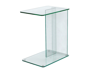 LUCENT - Rectangular tempered glass side table - Coffee table by Case