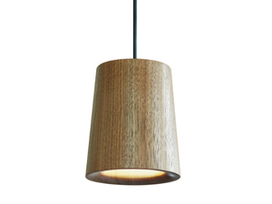 SOLID CONICAL - LED dimmable walnut pendant lamp - Ceiling lamp by Case