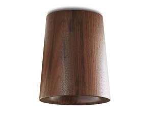 SOLID CONICAL - LED round ceiling walnut spotlight - Functional light by Case