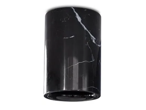 SOLID CYLINDRICAL - LED round ceiling Nero Marquina marble spotlight - Functional light by Case
