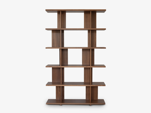 STRATA - Open freestanding double-sided walnut bookcase - Cabinet by Case