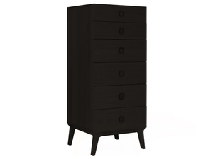 VALENTINE - Black stain chest of drawers - drawer by Case
