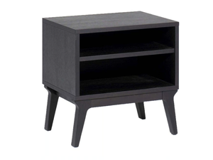 VALENTINE - Black stain rectangular bedside table - Side table by Case