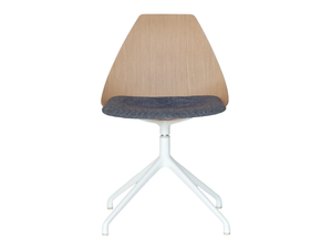 ZIBA - Trestle-based plywood chair with integrated fabric cushion - Chair by Case