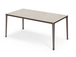 BOULEVARD ARGILE - Rectangular glass and aluminium table - Table by Cattelan Italia
