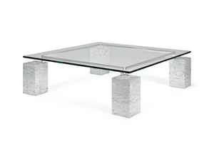 DIELLE - Square low crystal coffee table - Coffee table by Cattelan Italia