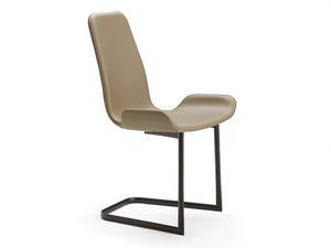 FLAMINGO - Cantilever leather chair - Chair by Cattelan Italia