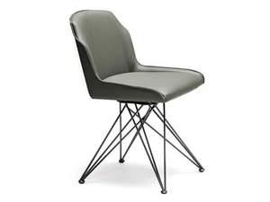 FLAMINIA - Swivel leather chair - Chair by Cattelan Italia