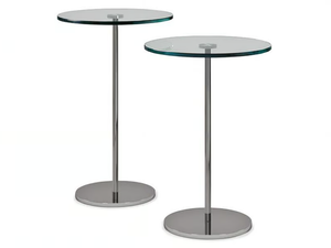 GLISS - Round crystal and stainless steel coffee table - Coffee table by Cattelan Italia