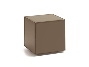 KUBO - Leather pouf with castors - Pouf by Cattelan Italia