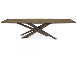LANCER MOONGLASS - Barrel-shaped glass and steel table - Table by Cattelan Italia