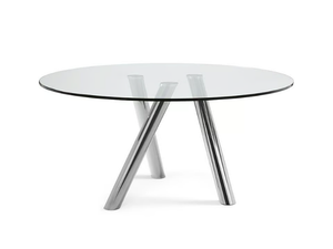 RAY - Round crystal table - Table by Cattelan Italia