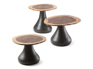 RIO - Round aluminium and wood coffee table - Coffee table by Cattelan Italia