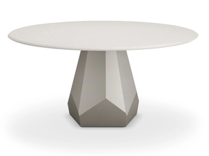 ZERMATT ARGILE - Round steel table and clay spatula top - Table by Cattelan Italia