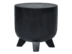 BREAKE - Low stool / round Suar wood garden side table - Side table by CBdesign
