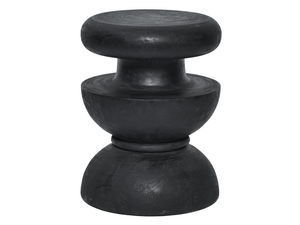 BREAKE - Low stool / round teak garden side table - Side table by CBdesign