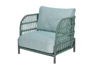 GINEVRA - Fabric garden armchair with armrests - Armchair by CBdesign