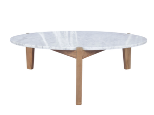 HERON - Low Carrara marble garden side table - Side table by CBdesign