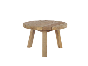 RUSTIC - Round teak garden side table - Side table by CBdesign