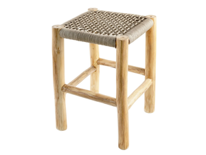 THEO - Low teak garden stool - Stool by CBdesign