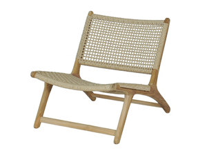 VIENNA RELAX - Garden teak and syntetic rope easy chair - Armchair by CBdesign