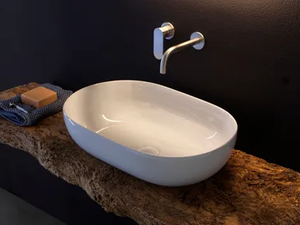 APP - Countertop oval ceramic washbasin - Washbasin by Ceramica Flaminia