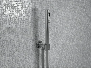 FOLD - Wall-mounted metal handshower with anti-lime system with bracket - Shower by Ceramica Flaminia