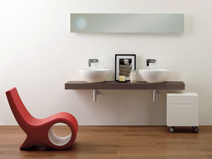 FORTY6 - Design Pietraluce® washbasin countertop - Washbasin by Ceramica Flaminia