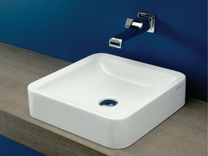 NILE 40 - Design countertop square ceramic washbasin - Washbasin by Ceramica Flaminia