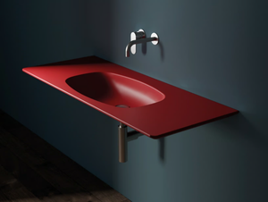 NUDAFlat - Rectangular ceramic washbasin with integrated countertop - Washbasin by Ceramica Flaminia